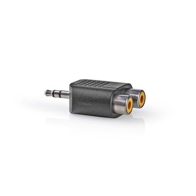 Nedis CAGB22940BK Stereo-audioadapter 3,5 Mm Male - 2x Rca Female Zwart