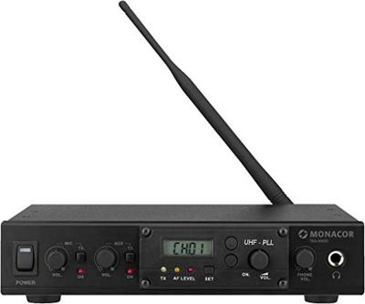 Monacor TXA-800ST, 16-kanaals PLL-zender voor gebruik van de microfoon en line-audiosignalen