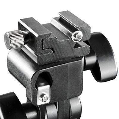 Walimex systeemflitshouder met geïntegreerde parapluhouder (draaibare flitsschoen, met 1/4 en 3/8 inch statiefsluiting)