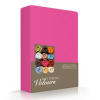 Romanette Hoeslaken Velours Fuchsia-160/180/200 x 200/210/220 cm - thumbnail