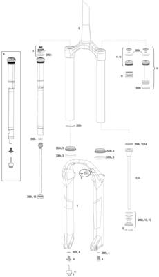 ROCKSHOX verende voorvork "pike dj" susp.fork rs pike dj 100mm black ROCKSHOX verende voorvork "pike dj" susp.fork rs pike dj 100mm black