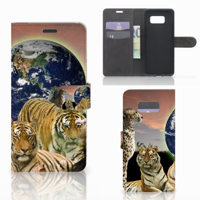 Samsung Galaxy S8 Plus Telefoonhoesje met Pasjes Roofdieren - thumbnail