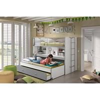 Vipack hoogslaper Bonny - zilverkleurig - 221,5x101,5x161 cm - thumbnail