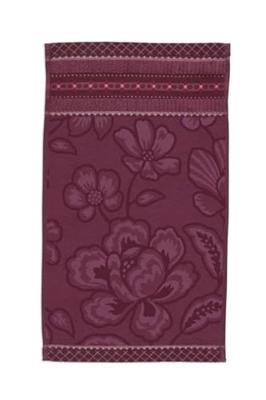 Pip Studio Pip Studio Jasmin Jacquard gastendoekje Donkerroze 30x50 cm