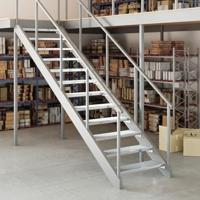 Traptrede rooster 80x24x7 cm gegalvaniseerd staal - thumbnail