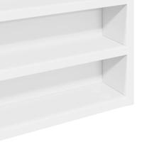 Vitrinekast 100x8,5x50 cm bewerkt hout wit - thumbnail