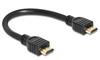 Delock 83352 Kabel High Speed HDMI met Ethernet - HDMI A male > HDMI A male 4K 25cm - thumbnail