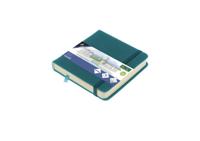Kangaro Schetsboek - Dark Turquoise - Hardcover - 80 vellen - 140g - Roomwit Papier met Elastiek en Lint - thumbnail
