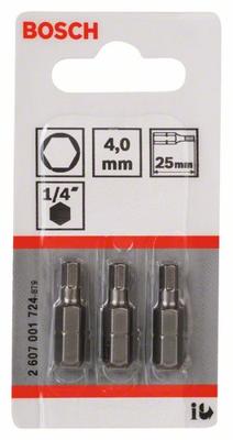 Bosch Accessories Inbus-bit 4 mm Extra hard C 6.3 3 stuk(s)