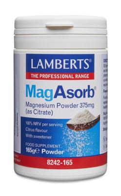 Lamberts MagAsorb (magnesium citraat) poeder 375mg 165 Gram