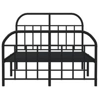 Bedframe met hoofd- en voeteneinde metaal zwart 120x190 cm - thumbnail