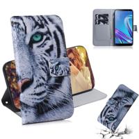 Tiger patroon gekleurde tekening horizontale Flip lederen case voor ASUS Zenfone Max (M1) ZB555KL met houder & card slots & portemonnee - thumbnail