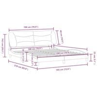 Bedframe met LED-verlichting kunstleer bruin 180x200 cm - thumbnail