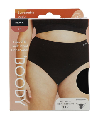 Boody Menstruatieondergoed Tailleslip Zwart Licht/Normaal Maat XS Boody Menstruatieondergoed Tailleslip Zwart Licht/Normaal Maat XS
