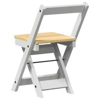 Eetkamerstoelen 4 st Corona inklapbaar massief grenenhout wit - thumbnail