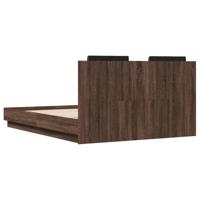 Bedframe met hoofdeinde bruin eikenkleurig 120x190 cm - thumbnail