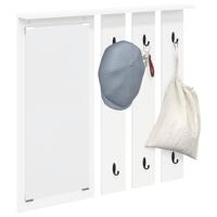 Wandgemonteerde kapstok Wit 84 x 10 x 80 cm Bewerkt hout - thumbnail