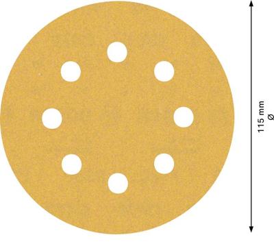 Bosch Accessories EXPERT C470 2608900798 Excenterschuurpapier Geperforeerd Korrelgrootte (num) 180 (Ø) 115 mm 5 stuk(s)