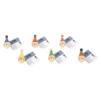 Small Foot houten tol clown, 6st. - thumbnail