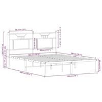Bedframe zonder matras metaal sonoma eikenkleurig 180x200 cm - thumbnail