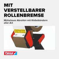 tesa Tapedispenser Blauw, Rood Rolbreedte (max.): 50 mm Rollengte (max.) 66 m Met reminrichting, Mes verwisselbaar - thumbnail