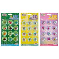 Grafix 3D glitter stickers 12 op vel - thumbnail