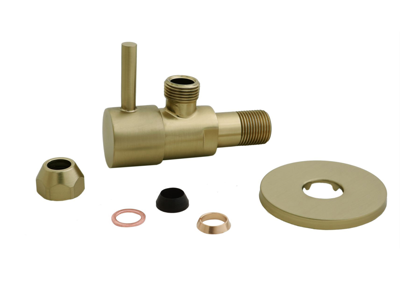 Xellanz Minimal Hoekstopkraan 3/8" x 3/8" of knel 10 mm geborsteld messing