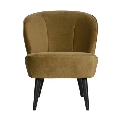 WOOOD Fauteuil 'Sara' Velvet, kleur Army