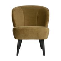 WOOOD Fauteuil 'Sara' Velvet, kleur Army - thumbnail