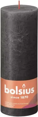Bolsius Rustiek stompkaars 190/68 grijs