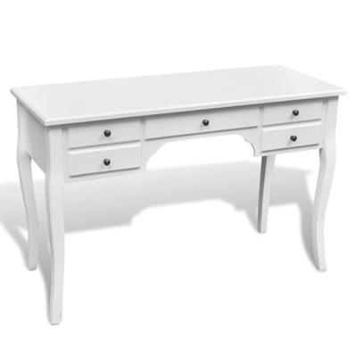 VidaXL Bureau met gebogen poten en 5 lades franse stijl VidaXL Bureau met gebogen poten en 5 lades franse stijl