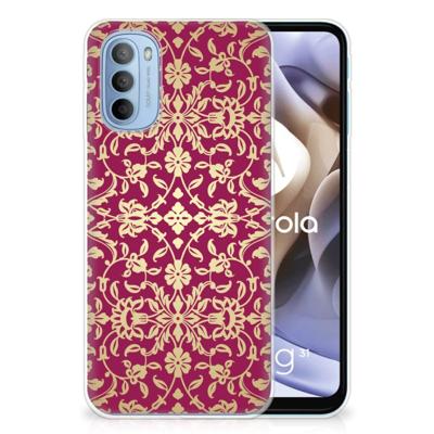 Siliconen Hoesje Motorola Moto G31 | G41 Barok Pink Siliconen Hoesje Motorola Moto G31 | G41 Barok Pink