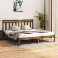 Bedframe massief hout honingbruin 200x200 cm - thumbnail