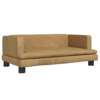 vidaXL Hondenmand 80x45x30 cm fluweel bruin, hondenbank, hondenbed, dierenmand, huisdierenbank, huisdierenmand, dierenbed, huisdierenbed, hondenkussen - thumbnail