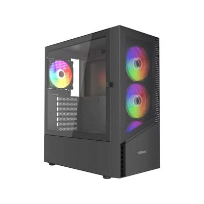 Gembird CCC-FC-4300 Gaming ATX Computerbehuizing Fornax 4300, ARBG-achtergrondverlichting, zwart
