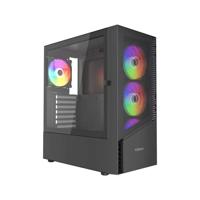 Gembird CCC-FC-4300 Gaming ATX Computerbehuizing Fornax 4300, ARBG-achtergrondverlichting, zwart - thumbnail