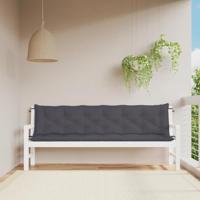 VidaXL Tuinbankkussens 2 st 200x50x7 cm oxford stof antracietkleurig - thumbnail
