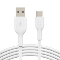 Belkin BoostCharge USB-C-kabel, USB-C/USB-A kabel, USB Type-C-kabel, oplader kabel voor iPhone 16, iPhone 15 Plus/Pro/Pro Max, Samsung Galaxy S24, Pixel, iPad Pro, Nintendo Switch en meer, 15 cm, wit - thumbnail
