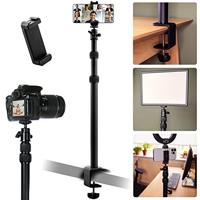 MOJOGEAR DS1 uitschuifbaar statief met tafelklem en telefoonhouder - thumbnail