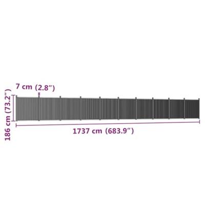 Schuttingpaneel 1737x186 cm HKC bruin