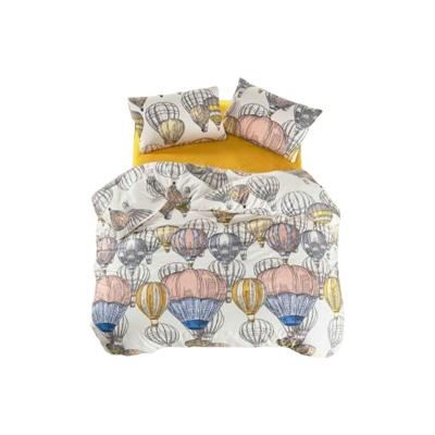 Beddengoedset - 1 dekbedovertrek 220 x 240 cm + 2 kussenslopen 60 x 60 cm - 100% versterkt katoen - Mosterd