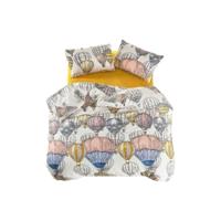 Beddengoedset - 1 dekbedovertrek 220 x 240 cm + 2 kussenslopen 60 x 60 cm - 100% versterkt katoen - Mosterd - thumbnail