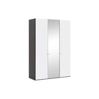 Goossens Kledingkast Easy Storage Ddk, Kledingkast 153 cm breed, 220 cm hoog, 2x draaideur en 1x spiegel draaideur midden - thumbnail