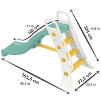 Dolu Big Waterglijbaan 145x166x78 cm Wit/Groen - thumbnail