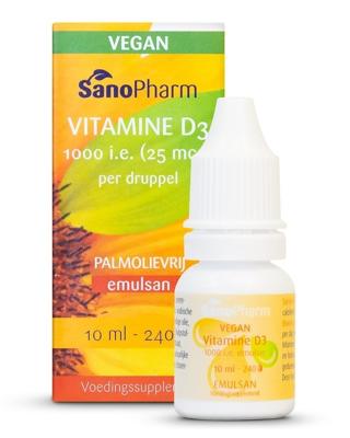 Sanopharm Vitamine D3 25mcg Emulsan Druppels Sanopharm Vitamine D3 25mcg Emulsan Druppels