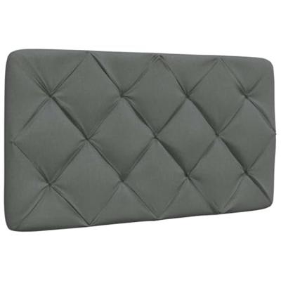 Bedframe met LED zonder matras 90x200 cm stof donkergrijs