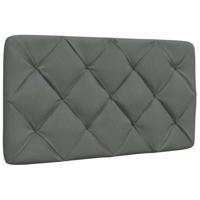 Bedframe met LED zonder matras 90x200 cm stof donkergrijs - thumbnail