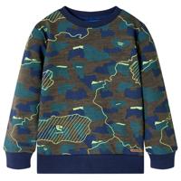 VidaXL Kindershirt 140 gemêleerd donkerkakikleurig - thumbnail