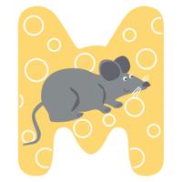 Small Foot - houten dieren kinderletter - m - thumbnail