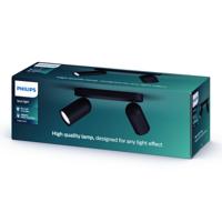 Philips OpbouwspotPongee 2-lichts zwart - 5058230PN - thumbnail